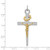 Image of Rhodium-Plated & Yellow-Finish Sterling Silver Crucifix Pendant QC5421 Image of Rhodium-Plated & Yellow-Finish Sterling Silver Crucifix Pendant QC5421