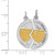 Image of Rhodium-Plated & Yellow-Finish Sterling Silver Polished Mizpah 2-Piece Pendant