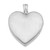 Rhodium-Plated Sterling Silver 24mm Shiny-Cut Cross Heart Locket Pendant
