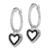 Image of 30mm Rhodium-Plated Sterling Silver Black & White Diamond Earrings QE7727