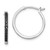 Image of 20mm Rhodium-Plated Sterling Silver Black Diamond Hoop Earrings QE10925