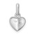 Image of Rhodium-Plated Sterling Silver Childs Pink Glittered Enamel Heart Pendant