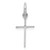 Image of Rhodium-Plated Sterling Silver Childs Polished Cross Pendant QP4032 Image of Rhodium-Plated Sterling Silver Childs Polished Cross Pendant QP4032