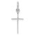 Image of Rhodium-Plated Sterling Silver Childs Polished Cross Pendant QP4032 Image of Rhodium-Plated Sterling Silver Childs Polished Cross Pendant QP4032