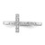 Rhodium-Plated Sterling Silver CZ Cross Toe Ring