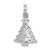 Image of Rhodium-Plated Sterling Silver Enamel Christmas Tree Charm