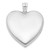 Rhodium-Plated Sterling Silver Flower Heart Locket Pendant