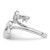 Image of Rhodium-Plated Sterling Silver Heart Lock & Key Toe Ring
