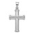 Image of Rhodium-Plated Sterling Silver Hollow Reversible Cross Pendant QC5840