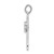 Image of Rhodium-Plated Sterling Silver Holy Spirit Cross w/ Dove Charm