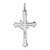 Image of Rhodium-Plated Sterling Silver Holy Spirit Cross w/ Dove Charm