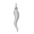 Image of Rhodium-Plated Sterling Silver Italian Horn Pendant QC6092