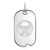 Image of Rhodium-plated Sterling Silver NHL LogoArt Buffalo Sabres Small Dog Tag Pendant