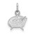 Image of Rhodium-plated Sterling Silver NHL LogoArt Columbus Blue Jackets XS Pendant