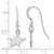 Image of Rhodium-plated Sterling Silver NHL LogoArt Dallas Stars XS Dangle Earrings Wire