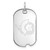 Image of Rhodium-plated Sterling Silver NHL LogoArt Ottawa Senators Small Dog Tag Pendant