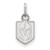 Rhodium-plated Sterling Silver NHL LogoArt Vegas Golden Knights XS Pendant