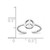 Image of Rhodium-Plated Sterling Silver Peace Sign Toe Ring