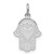 Image of Rhodium-Plated Sterling Silver Polished Chamseh/Hamsa Pendant