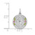 Image of Rhodium-Plated Sterling Silver Polished Epoxy Miraculous Medal Pendant