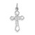 Image of Rhodium-Plated Sterling Silver Polished Epoxy Yellow-Finish Cross Pendant QC7922