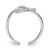 Image of Rhodium-Plated Sterling Silver Polished Heart Knot Toe Ring