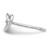 Image of Rhodium-Plated Sterling Silver Polished Heart Knot Toe Ring