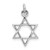 Image of Rhodium-Plated Sterling Silver Polished Star Of David Pendant