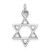 Image of Rhodium-Plated Sterling Silver Polished Star Of David Pendant