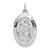 Image of Rhodium-Plated Sterling Silver Saint Christopher Medal Charm QC5620