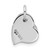 Image of Rhodium-Plated Sterling Silver Satin & Polished Two Piece Heart Pendant