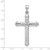 Image of Rhodium-Plated Sterling Silver Shiny-cut Reversible Cross Pendant QC5410