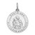 Image of Rhodium-Plated Sterling Silver Spanish Saint Anne Medal Pendant