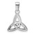 Image of Rhodium-Plated Sterling Silver Trinity Pendant