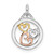 Image of Rhodium-Plated, Yellow & Pink-Finish Sterling Silver Three Hearts Pendant