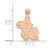 Image of Rose-gold-plated Sterling Silver LogoArt University of Kansas Small Pendant