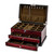 Image of Rosewood Veneer MOP Inlay 2-Drawer Lined Jewelry Box (Gifts)