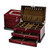 Image of Rosewood Veneer MOP Inlay 2-Drawer Lined Jewelry Box (Gifts)
