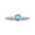 Image of Round Synthetic Opal Ring 925 Sterling Silver