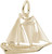 Image of Schooner Sailboat Charm (Choose Metal) by Rembrandt