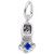 Image of September Babyshoe w/ Synthetic Crystal Charm (Choose Metal) by Rembrandt