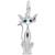 Image of Siamese Cat Charm w/ Green Synthetic Crystals (Choose Metal) by Rembrandt