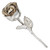 Silver-Tone Dipped Rose