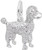 Small Poodle Dog Charm (Choose Metal) by Rembrandt