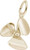 Image of Small Propeller Charm (Choose Metal) by Rembrandt