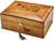 Image of South American Vine Veneer Floral Inlay Locking Memorial Keepsake Box (Gifts)