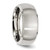 Image of Stainless Steel Beveled Edge 10mm Brushed and Polished Band Ring