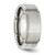 Image of Stainless Steel Flat Beveled Edge 8mm Brushed and Polished Band Ring