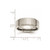 Image of Stainless Steel Flat Beveled Edge 8mm Brushed and Polished Band Ring