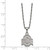 Image of Stainless Steel LogoArt Ohio State University Pendant Necklace w/2" ext.